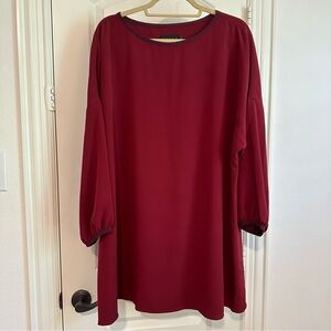 Hatch Maternity Burgundy Long Sleeve Dress OS